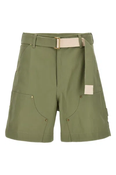 Sacai Bermuda  X Carhartt Wip In Green