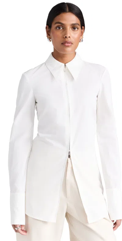 Interior The Freddy Collared Zip-up Top In Whiteout