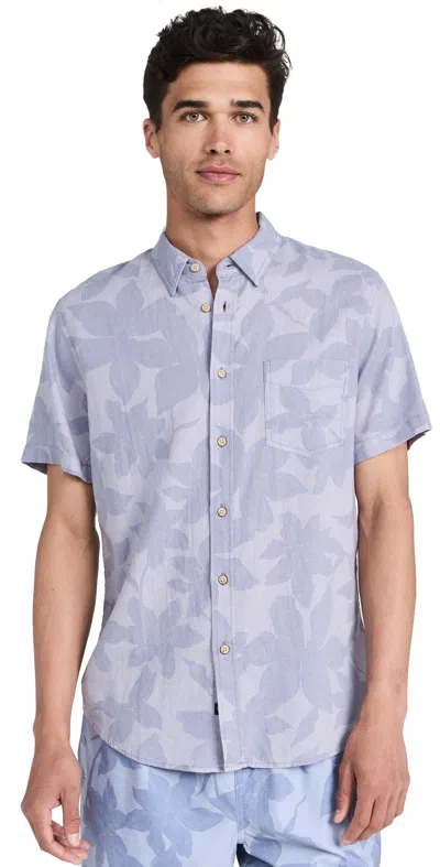 Rails Carson Floral Print Short Sleeve Linen Blend Button-up Shirt In Multi