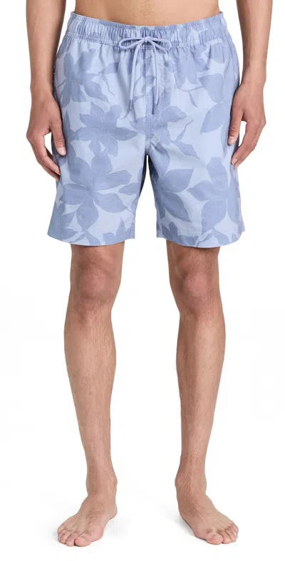 Rails Kian Relaxed Fit Printed Drawstring 8.25 Swim Trunks In Garden Sands Orchid