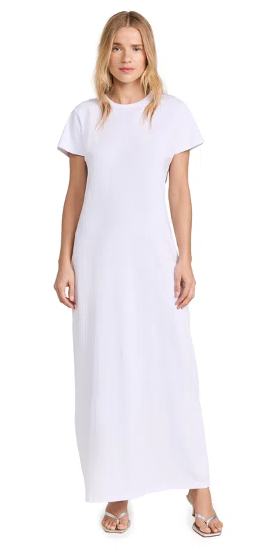 Leset Exclusive Margo Cotton T-shirt Maxi Dress In White