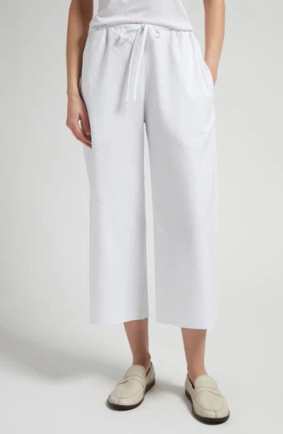 The Row Jubin Drawstring Cropped Trousers In Off White