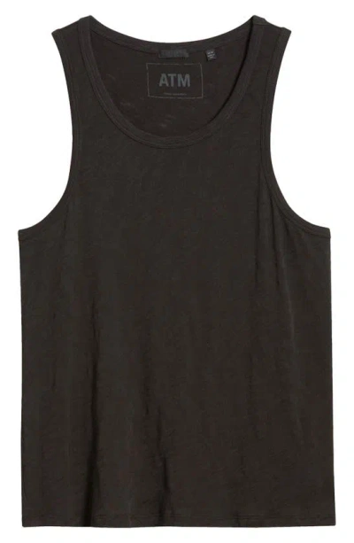 Atm Anthony Thomas Melillo Men's Cotton Scoopneck Tank Top In Black