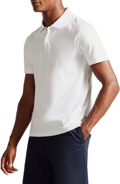 Ted Baker Mens Ecru Zeiter Slim-fit Cotton Polo Shirt