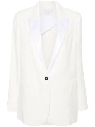 Forte Forte Single-breasted Linen Blazer In White