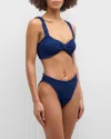 Hunza G Crinkled Two-piece Swimsuit In Blue