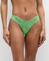 Hanky Panky Signature Lace Low-rise Thong In Green