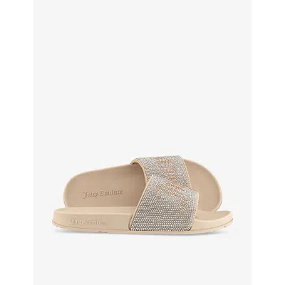 Juicy Couture Womens Brazilian Sand Donna Diamante-embellished Rubber Sliders