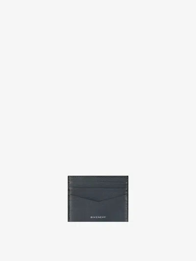Givenchy Card Holder In Two Tone 4g Classic Leather In Grey