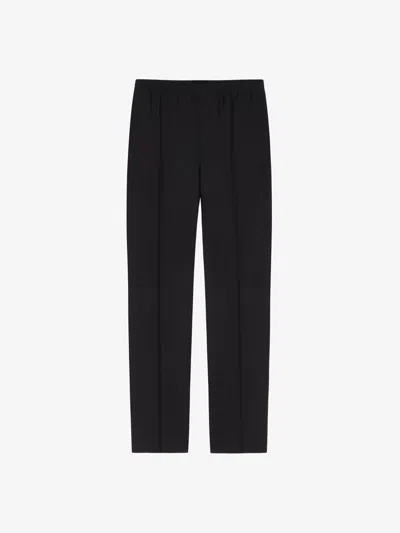 Givenchy Slim Fit Jogger Trousers In Wool And Mohair In Black