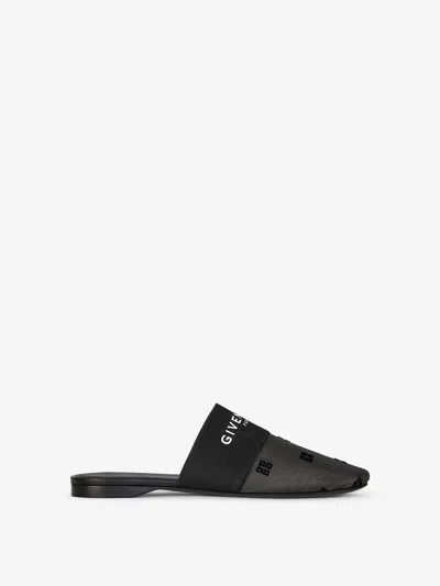 Givenchy Bedford Flat Mules In 4g Mesh In Black