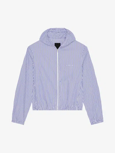 Givenchy Windbreaker In Cotton With Stripes In Blue