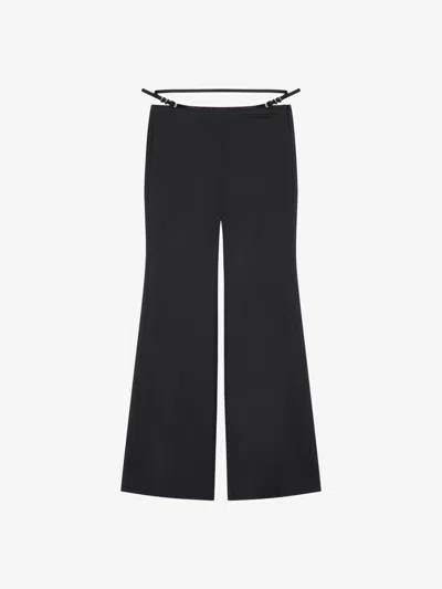 Givenchy Voyou Flare Tailored Trousers In Wool And Mohair In Black