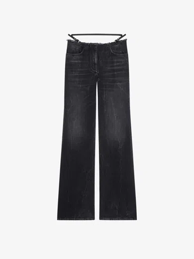 Givenchy Voyou Jeans In Denim In Black