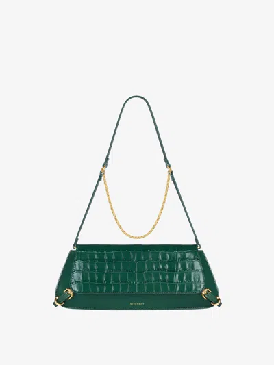 Givenchy Voyou Clutch Bag In Crocodile Effect Leather In Gold