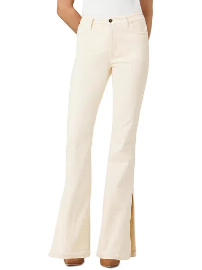 Joe's Womens Mid-rise Flare Legs Bootcut Jeans In White