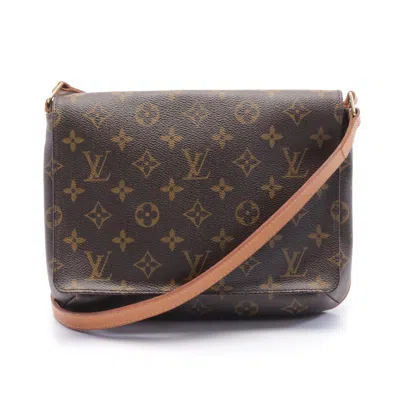 Pre-owned Louis Vuitton Musette Tango Long Strap Monogram Shoulder Bag Pvc Leather Brown