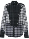 DOLCE & GABBANA BUTTON DETAIL CHECKED SHIRT,G5EQ6TGE83212301241