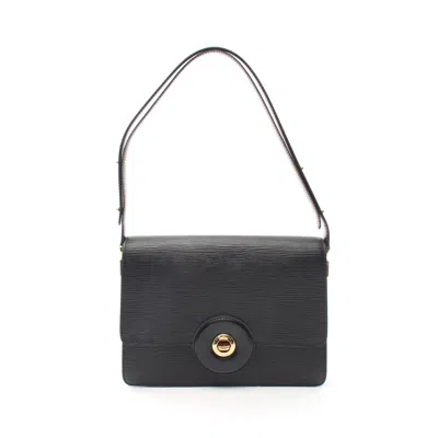 Pre-owned Louis Vuitton Free Run Epi Noir Shoulder Bag Leather In Black