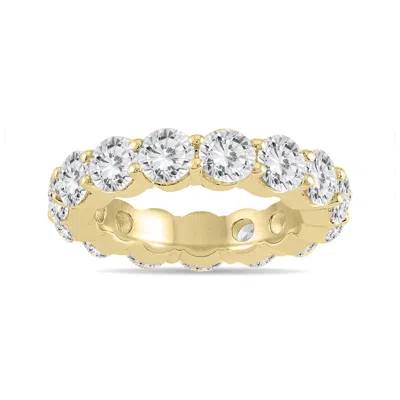 Sselects Ags Certified Diamond Eternity Band In 14k Yellow Gold 5.20 - 6 Ctw
