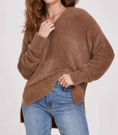 Another Love Margarita Walnut V-neck Sweater By  In Brown