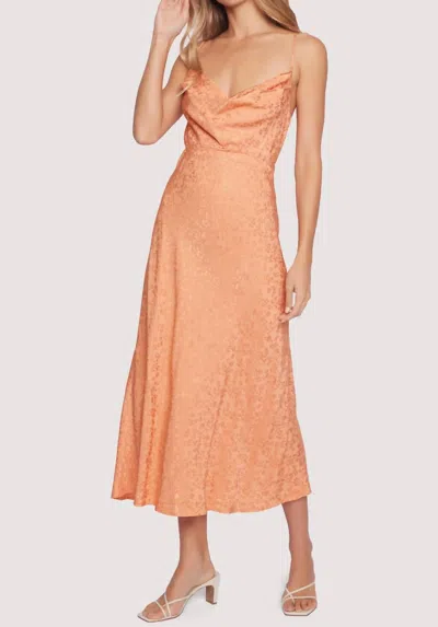 Lost + Wander Peach Midi Dress In Orange