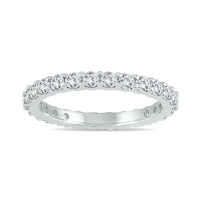 Sselects Ags Certified Diamond Eternity Band In 14k White Gold 1.15 - 1.40 Ctw