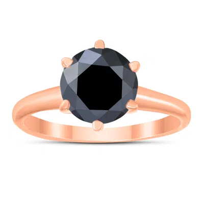 Sselects 2 Carat Round Diamond Solitaire Ring In 14k Rose Gold In Multi