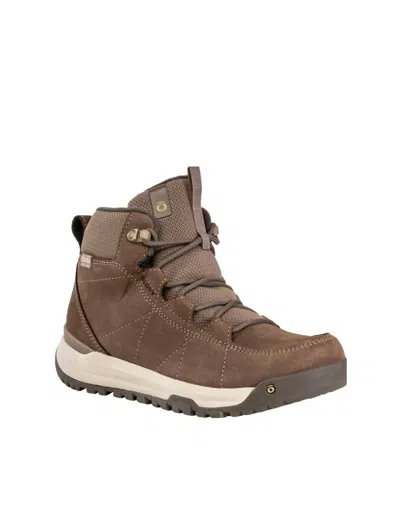 Oboz Women's Cedar Mid Insulated B-dry Boots In Morel Brown In Multi