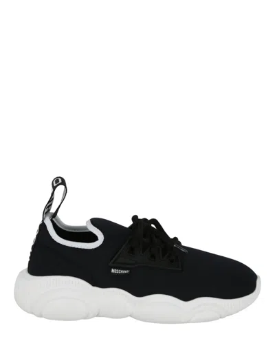 Moschino Colorblock Low-top Sneakers In Black