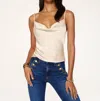 Ramy Brook Abigail Cowl Neck Tank Top In White