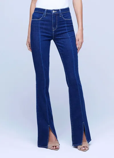 L Agence L'agence Beatrix High-rise Baby Bootcut Jean In Blue