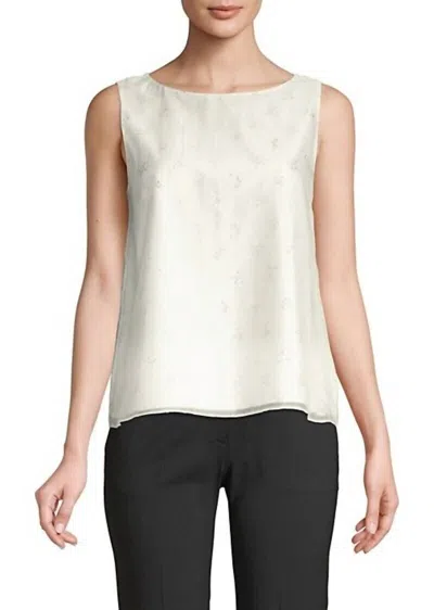 Theory A Line Sleeveless Top In White