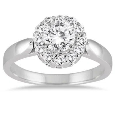 Sselects Ags Certified 1 Carat Tw Diamond Engagement Ring In 14k White Gold H-i Color, I1-i2 Clarity
