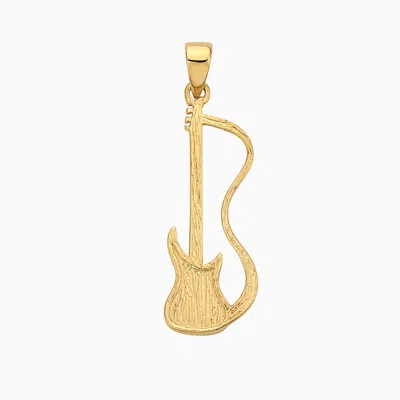 Pori Jewelry 14k Gold Simple Guitar With Texture Pendant