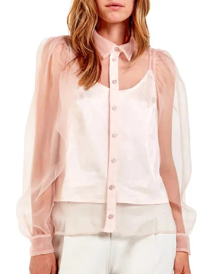 As By Df Mila Blouse In Pink Quartz