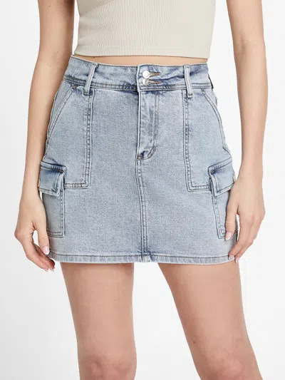 Guess Factory Alaysha Cargo Skirt In Blue