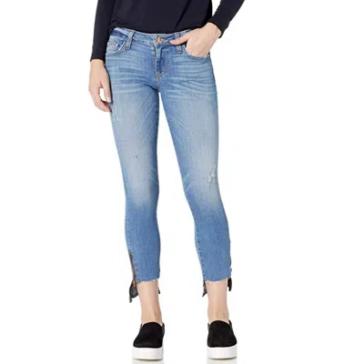 Siwy Ciara Low Rise Hem Zip Skinny Jean In Cross My Mind In Blue