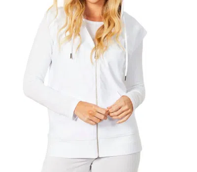 French Kyss Vest With Hoodie In White