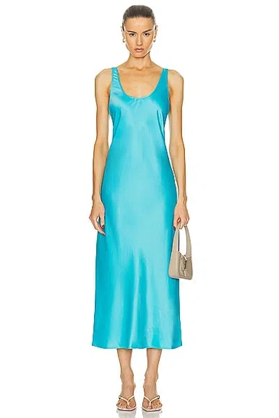 L Agence Akiya Tank Dress In Blue Atoll