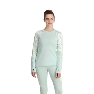 Spyder Womens Stretch Charger Crew - Wintergreen In Green