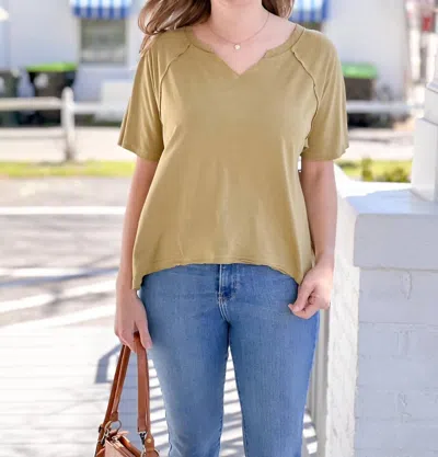 Project Social T Myah Tee In Martini Olive In Yellow