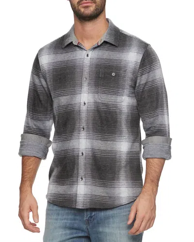 Flags & Anthem Men's Madeflex Hero Plaid Flannel Shirt In Charcoal/grey