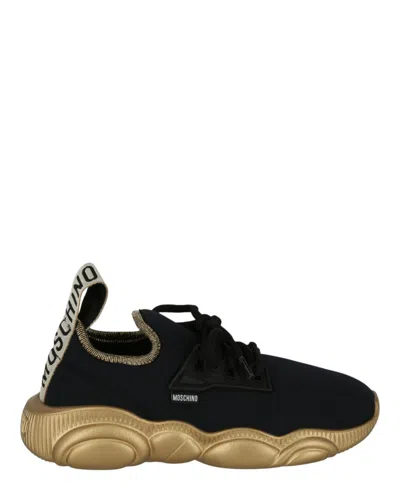 Moschino Colorblock Low-top Sneakers In Black