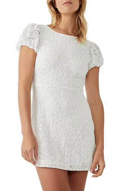 Free People Hailee Lace Mini Dress In Ivory In White