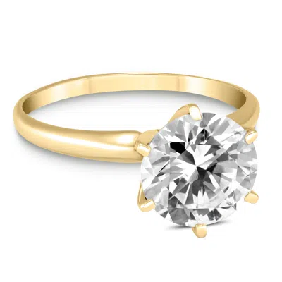 Sselects Ags Certified 1 1/2 Carat Diamond Solitaire Ring In 14k Yellow Gold I-j Color, I2-i3 Clarity