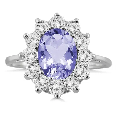 Sselects Tanzanite And Diamond Ring In Multi