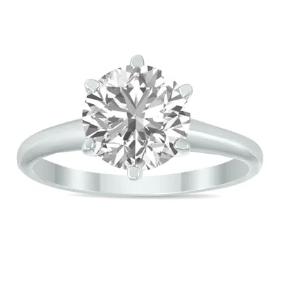 Sselects Igi Certified Lab Grown 1 1/4 Carat Diamond Solitaire Ring In 14k White Gold I Color, Si1 Clarity