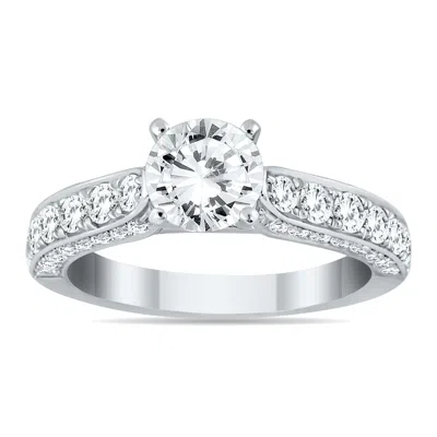 Sselects Ags Certified 1 7/8 Carat Tw Diamond Engagement Ring In 14k White Gold J-k Color, I2-i3 Clarity