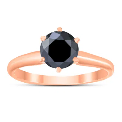 Sselects 1 Carat Round Diamond Solitaire Ring In 14k Rose Gold In Multi